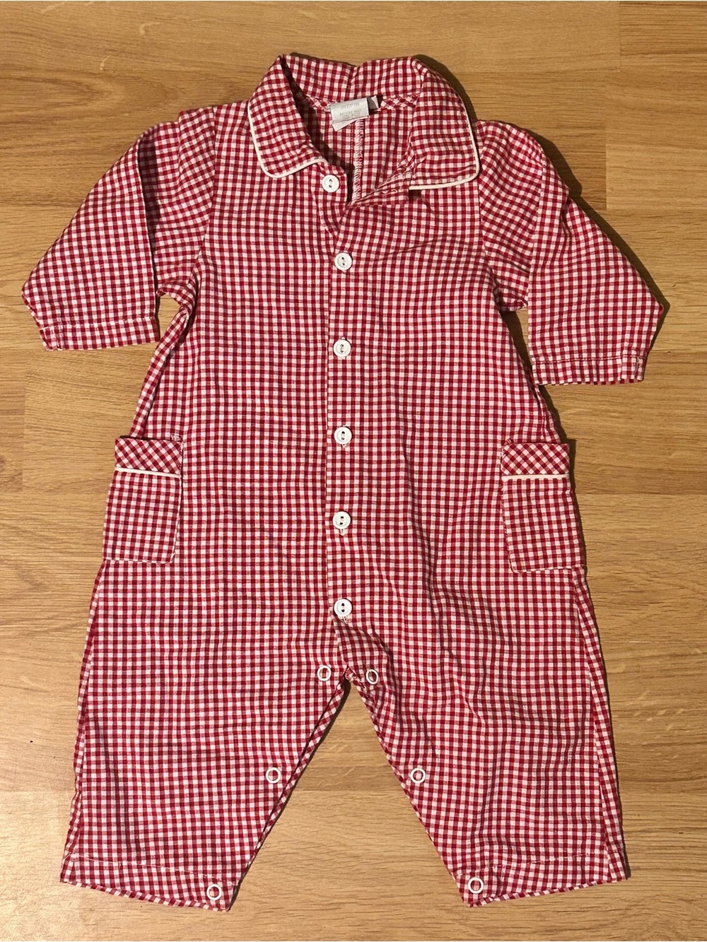 Vive La Fete Vintage Red Jumper, Outfit, Red Gingham 12 Months